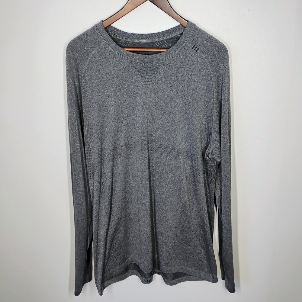 Lululemon Mens XL Metal Vent Tech Long Sleeve Shirt Performance Grey Thumb Holes
